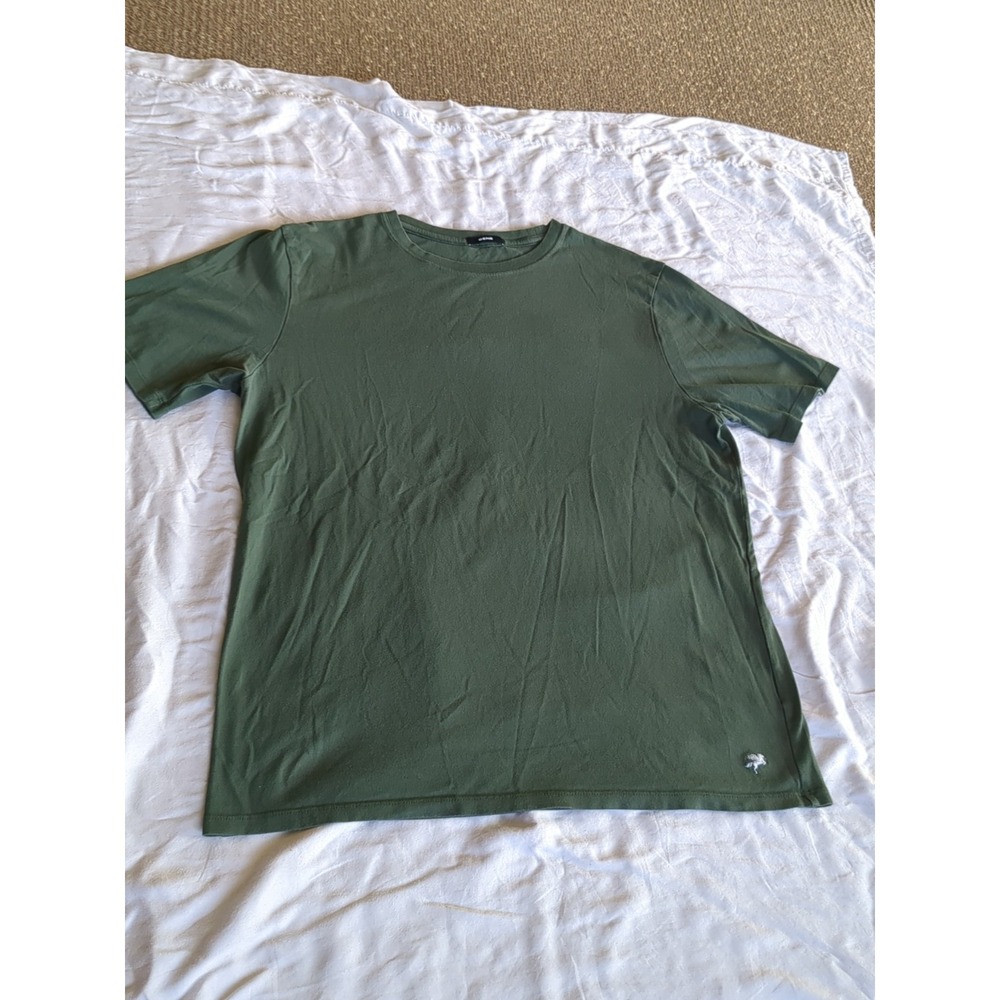 Sene Carl Sjogreen Pima Cotton Short Sleeve T-shirt Green Crew Sz Large? See Pic